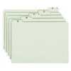 Smead Filing Guides, Legal Size, A-Z, 1/5 Cut Self Tab, Gray/Green, 1 Set