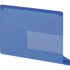 Smead End Tab Poly Out Guides, Bottom Position, Blue, Pack Of 25