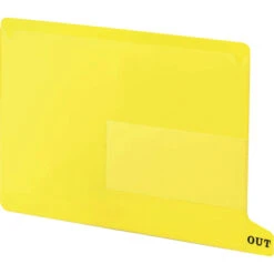 Smead End Tab Poly Out Guides, Bottom Position, Yellow, Pack Of 25