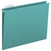 Smead Hanging File Folder, Letter Size, 1/5 Cut Tabs, Teal, Pack Of 25 -Office Product Shop 1068919 SPR ecommfullsize