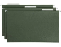Smead Hanging File Folder, Legal Size, 1/3 Cut Tabs, Standard Green, Pack Of 25