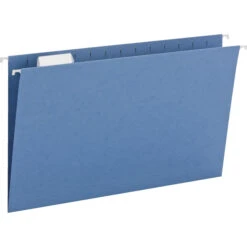 Smead Hanging File Folder, Legal Size, 1/5 Cut Tabs, Blue, Pack Of 25