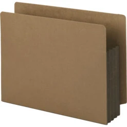 Smead TUFF File Pocket, Letter Size, 3-1/2 Inch Expansion, Brown, Pack Of 10