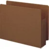 Smead TUFF End Tab File Pocket, Letter Size, 3-1/2 Inch Expansion, Redrope, Pack Of 10