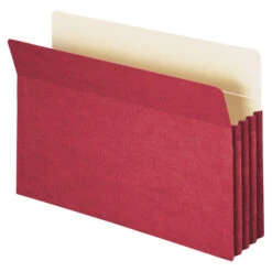 Smead Expanding File Pocket, Legal Size, 3-1/2 Inch Expansion, Red