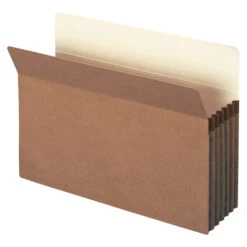 Smead File Pocket, Legal Size, 5-1/4 Inch Expansion, Straight Cut, Redrope, Pack Of 10