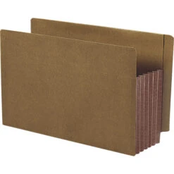 Smead TUFF File Pocket, Legal Size, 5-1/4 Inch Expansion, Brown, Pack Of 10