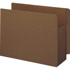 Smead TUFF End Tab File Pocket, Legal Size, 5-1/4 Inch Expansion, Redrope, Pack Of 10