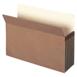 Smead File Pocket, Legal Size, 5-1/4 Inch Expansion, Straight Cut, Redrope, Pack Of 50