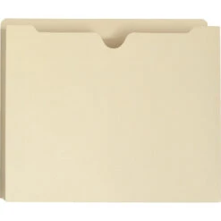 Smead Reinforced File Jacket, Letter Size, 1-1/2 Inch Expansion, Manila, Pack Of 50