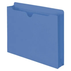 Smead File Jacket, Letter Size, 2 Inch Expansion, Blue, Pack Of 50