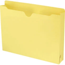 Smead File Jacket, Letter Size, 2 Inch Expansion, Yellow, Pack Of 50