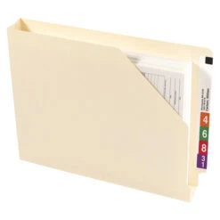 Smead End Tab File Jacket, Letter Size, 1-1/2 Inch Expansion, Manila, Pack Of 50