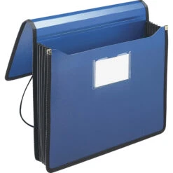 Smead Extra Large Poly Expansion Wallet, 13-1/2 X 10-1/4 Inches, Navy Blue