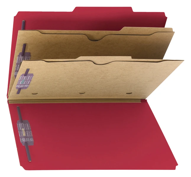 Smead SafeSHIELD Pressboard Classification Folder, Legal Size, 2 Dividers, Bright Red, Pack Of 10 3 Smead SafeSHIELD Pressboard Classification Folder, Legal Size, 2 Dividers, Bright Red, Pack Of 10