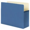 Smead Expanding File Pocket, Letter Size, 5-1/4 Inch Expansion, Blue
