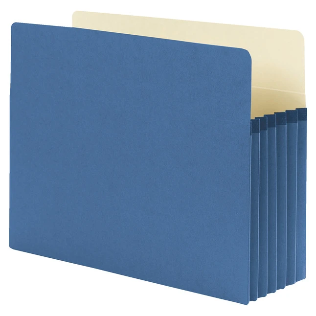Smead Expanding File Pocket, Letter Size, 5-1/4 Inch Expansion, Blue 3 Smead Expanding File Pocket, Letter Size, 5-1/4 Inch Expansion, Blue