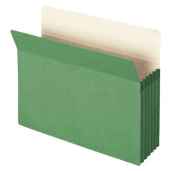 Smead Expanding File Pocket, Letter Size, 5-1/4 Inch Expansion, Green