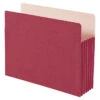 Smead Expanding File Pocket, Letter Size, 5-1/4 Inch Expansion, Red