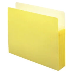 Smead Expanding File Pocket, Letter Size, 5-1/4 Inch Expansion, Yellow
