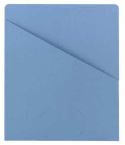Smead Slash-Style File Jacket, Letter Size, Flat, Blue, Pack Of 25