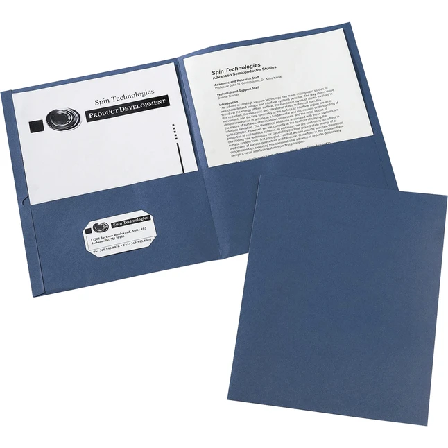 Avery 2-Pocket Folder, 40 Sheet Capacity, Dark Blue, Pack Of 25 3 Avery 2-Pocket Folder, 40 Sheet Capacity, Dark Blue, Pack Of 25