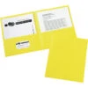 Avery 2-Pocket Folder, 40 Sheet Capacity, Yellow, Pack Of 25