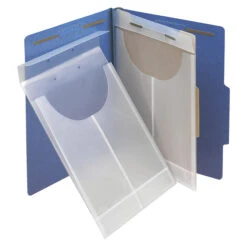 Smead Poly File Jacket, Letter/Legal, 2-Hole Punched, 3/4 Inch Expansion, Clear, Pack Of 24
