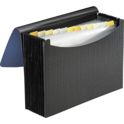 Smead Poly Expanding File, Letter Size, 12 Pockets, Purple/Blue