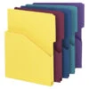 Smead Slash-Style File Jacket, Letter Size, 1 Inch Expansion, Assorted Colors, Pack Of 5
