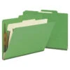 Smead Heavyweight Classification Folder, Letter Size, 1 Divider, Green, Pack Of 10