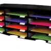 Storex Literature Organizer, 12 Compartments, Black