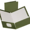 Oxford Laminated 2-Pocket Portfolio, 8-1/2 X 11 Inches,Metallic Green, Pack Of 25 -Office Product Shop 1303662 ecommfullsize