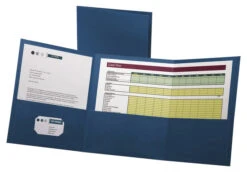 Oxford Tri-Fold 3-Pocket Folder, Blue, Pack Of 20