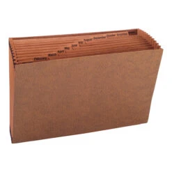 Smead TUFF Expanding File, Legal Size, Jan-Dec, 12 Pockets, Redrope