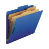 Nature Saver Classification Folders, Letter Size, 2/5 Cut, 2 Dividers, Blue, Pack Of 10 -Office Product Shop 1314627 SPR ecommfullsize