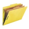 Nature Saver Classification Folders, Legal Size, 2/5 Cut, 2 Dividers, Yellow, Pack Of 10 -Office Product Shop 1314647 SPR ecommfullsize
