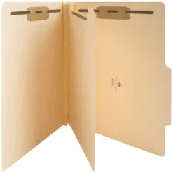 Business Source Classification Folder, Letter Size, 1 Divider, Manila, Pack Of 10