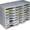 Storex Literature Organizer, 24 Compartments, Gray -Office Product Shop 1325626 ecommfullsize