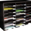 Storex Literature Organizer, 24 Compartments, Black -Office Product Shop 1325627 ecommfullsize