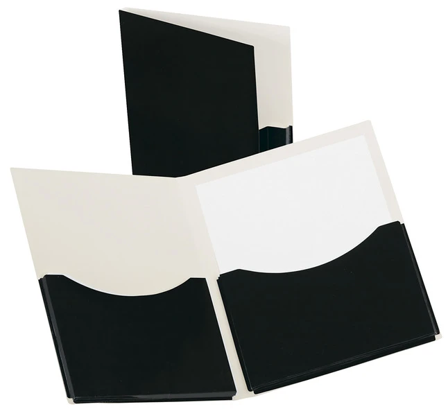 Oxford 2-Pocket Double Stuff Folder, Black, Pack Of 20 3 Oxford 2-Pocket Double Stuff Folder, Black, Pack Of 20
