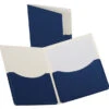 Oxford 2-Pocket Double Stuff Folder, Navy, Pack Of 20 -Office Product Shop 1330860 ecommfullsize