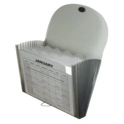 C-Line Expanding File, Letter Size, 13-Pocket, 1-5/8 Inch Expansion, Smoke -Office Product Shop 1370414 B ecommfullsize