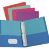 Oxford Twisted 2-Pocket Folder W/Fasteners, Assorted Colors, Pack Of 50 -Office Product Shop 1372190 ecommfullsize