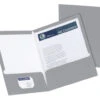 Oxford 2-Pocket Laminated Folder, 100 Sheet Capacity, Gray, Pack Of 25 -Office Product Shop 1372197 ecommfullsize