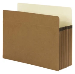 Smead SuperTab Expanding File Pocket, Letter Size, 5-1/4 Inch Expansion, Redrope, Pack Of 10