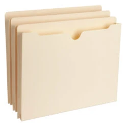 Business Source File Jacket, Letter Size, Straight Cut, Manila, 1 Inch Expansion, Pack Of 50