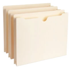 Business Source File Jacket, Letter Size, Straight Cut, Manila, 1-1/2 Inch Expansion, Pack Of 50