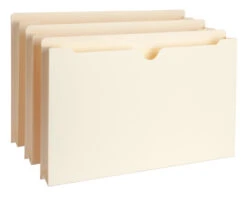 Business Source File Jacket, Legal Size, Straight Cut, Manila, 1-1/2 Inch Expansion, Pack Of 50