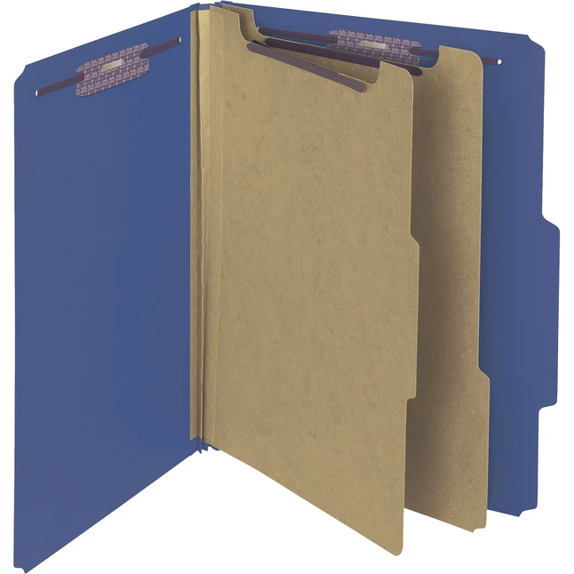 Smead SafeSHIELD PressGuard Classification Folders With Fasteners, Letter Size, Dark Blue, Pack Of 10 3 Smead SafeSHIELD PressGuard Classification Folders With Fasteners, Letter Size, Dark Blue, Pack Of 10